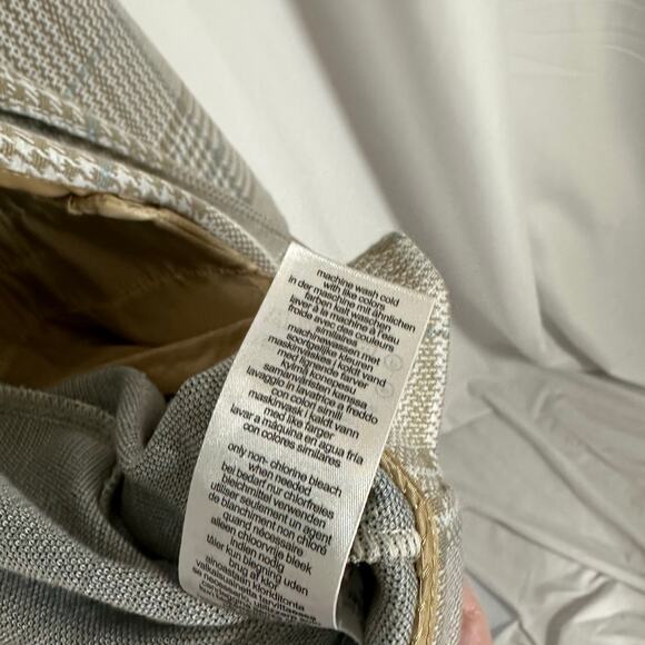 Liverpool LA Oatmeal Plaid Boyfriend Blazer Turquoise Shell 1X Academia Office - Picture 8 of 16